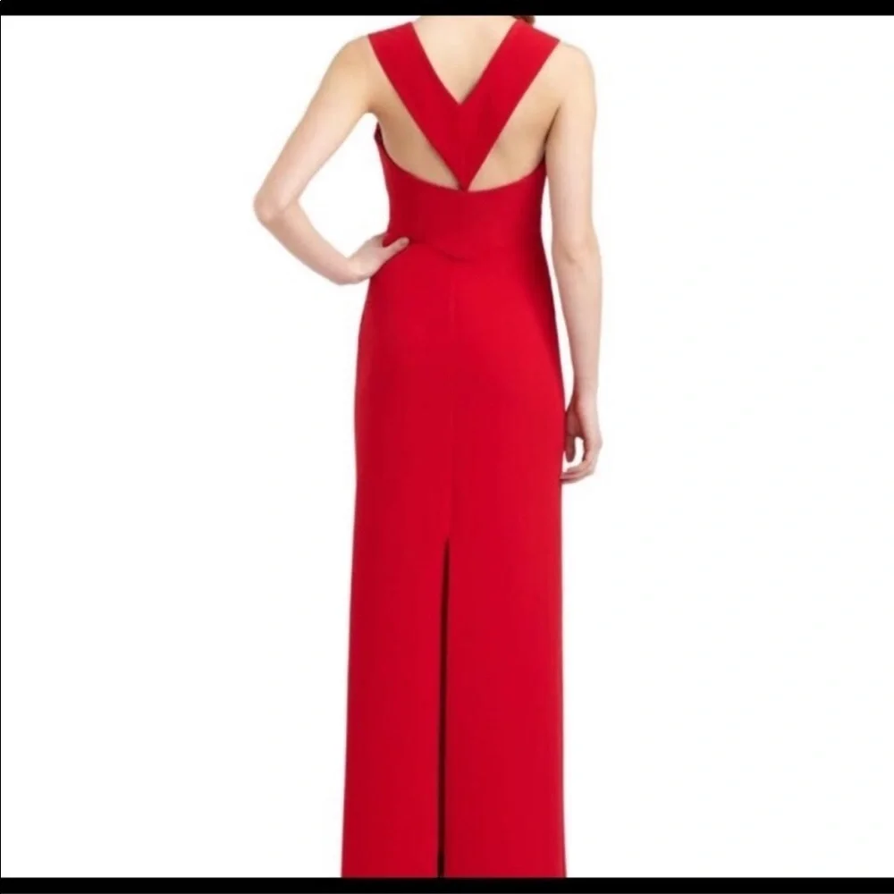 BCBGMAXAZRIA Agata Red Gown Dress formal prom homecoming wedding gala black tie - Picture 2 of 10